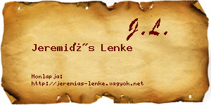 Jeremiás Lenke névjegykártya